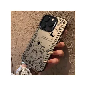 Moon & Star Pattern Phone Case, Decorative Phone Protector Cover, Phone Accessories Compatible With IPhone 16 15 14 13 12 11 Pro Max