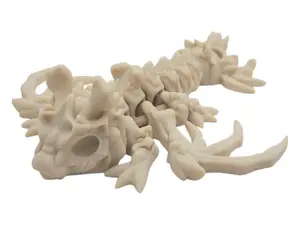 Hollow Bone & Skull Dragon ~ 3D Printed Articulated ~ Unique Fantasy Decor ~ Gothic Dragon Collectible ~ Gift for Dragon Enthusiasts