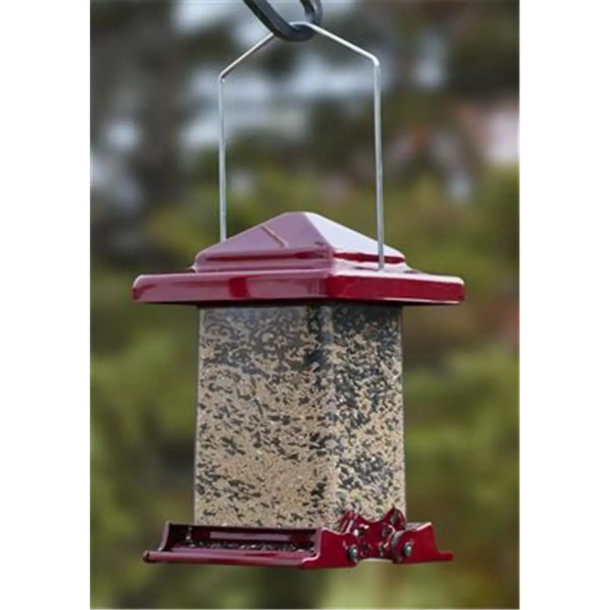 WoodLink WL75160 Squirrel-Resistant, Reflective Red Vista Bird Feeder - Backyard Bird Supplies Feeding Tool, Backyard Birds