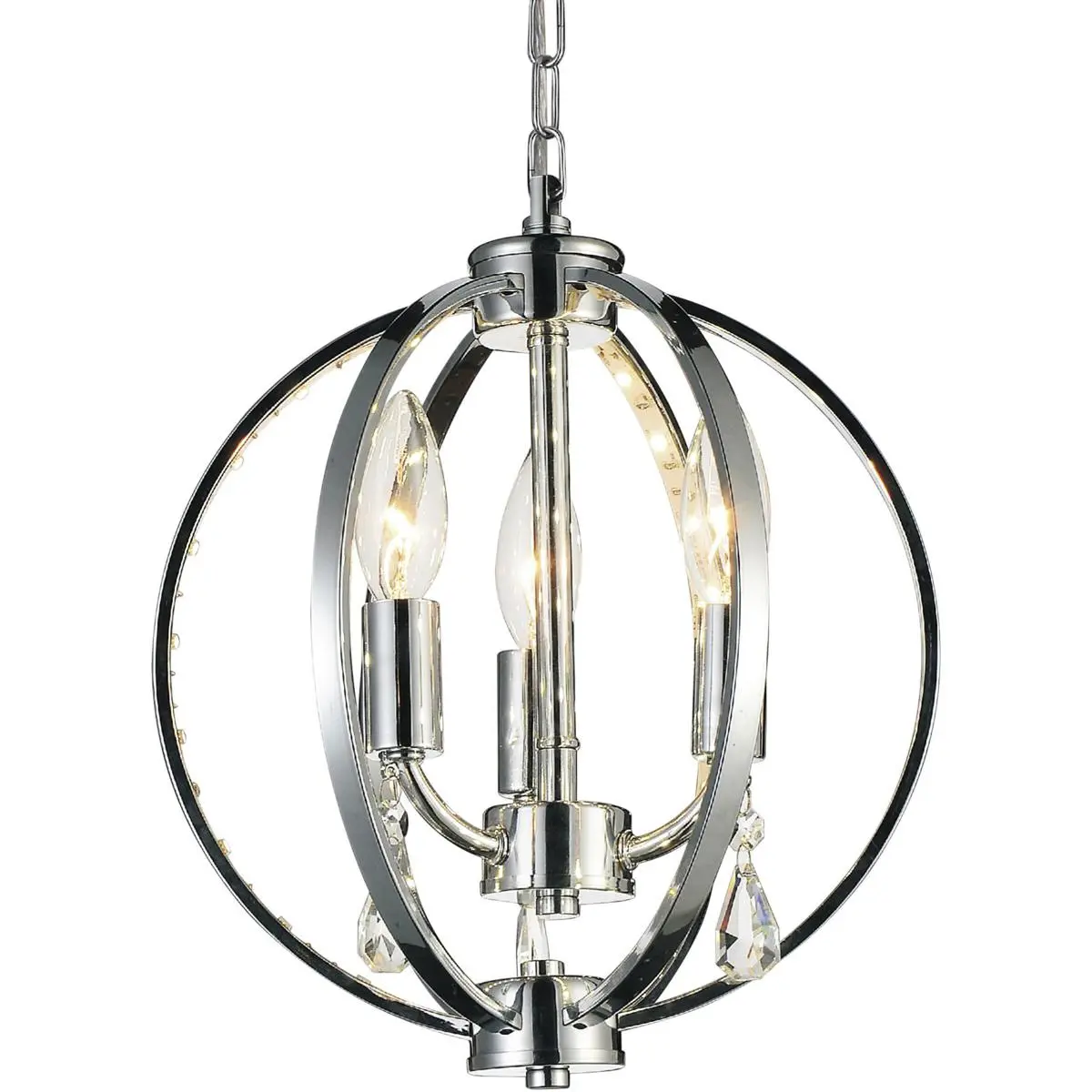 CWI Lighting Abia LED 10 inch Chrome Up Mini Pendant Ceiling Light 5025P10C-3