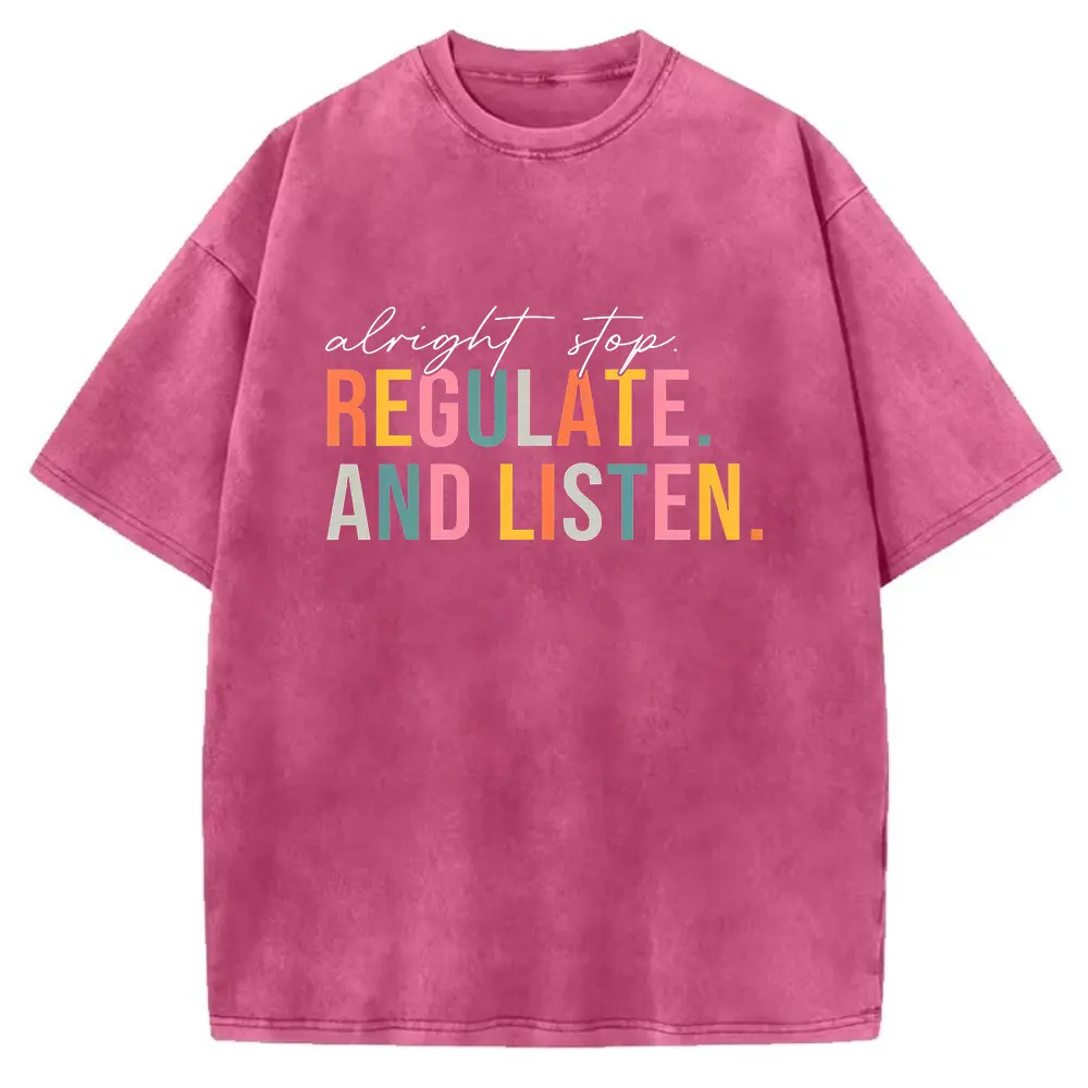 Washed T-shirt-Red