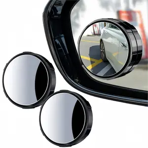 LMMAKE Universal Blind Spot Mirror 360° Adjustable Convex Design with Wide-Angle Visibility for Safer Lane Changes and Parking Maneuvers Suction Cup Mount for All Vehicle Types