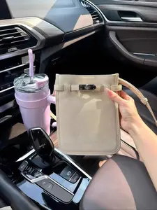 Elegant Leather Women's Crossbody Bag, Summer & Spring Smartphone Pouch, Top Grain Cowhide, Simple Casual All-Season Shoulder Bag