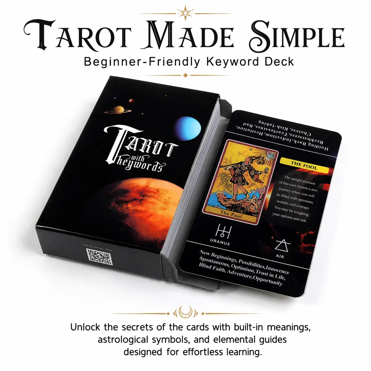 Beginner-Friendly Tarot Card Deck - No Guidebook Needed, Ideal for Toys & Hobbies Card Games Enthusiasts