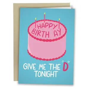 Birthday Card For Him (Multiple Options) - Birthday Cards for Boyfriend or Husband - 5x7 Inch Individual Greeting Card with Kraft Envelope