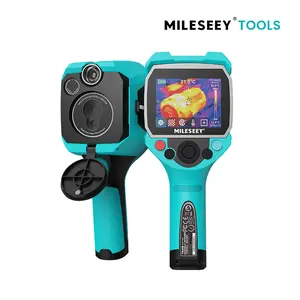 【FathersDayGift】MILESEEY Thermal Imaging Camera, 256*192 IR Resolution, 3.5-Inch LCD Display, IP65 Rated, Rechargeable, 6 Palettes, Adjusts Emissivity, Hot/Cold Track Function, Temperature Measuring Tool  Gifts for man