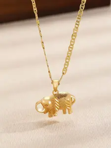 Elephant Design Pendant Necklace for Women & Girls, Fashion Jewelry for Party, Daily Clothing Decor, Exquisite Jewelry for Birthday Gift, Jewelry Gifts