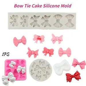 1PC Bow Cake Silicone Mold Chocolate Bow Mold Cake Mousse Silicone Mold Plaster Decoration Tools