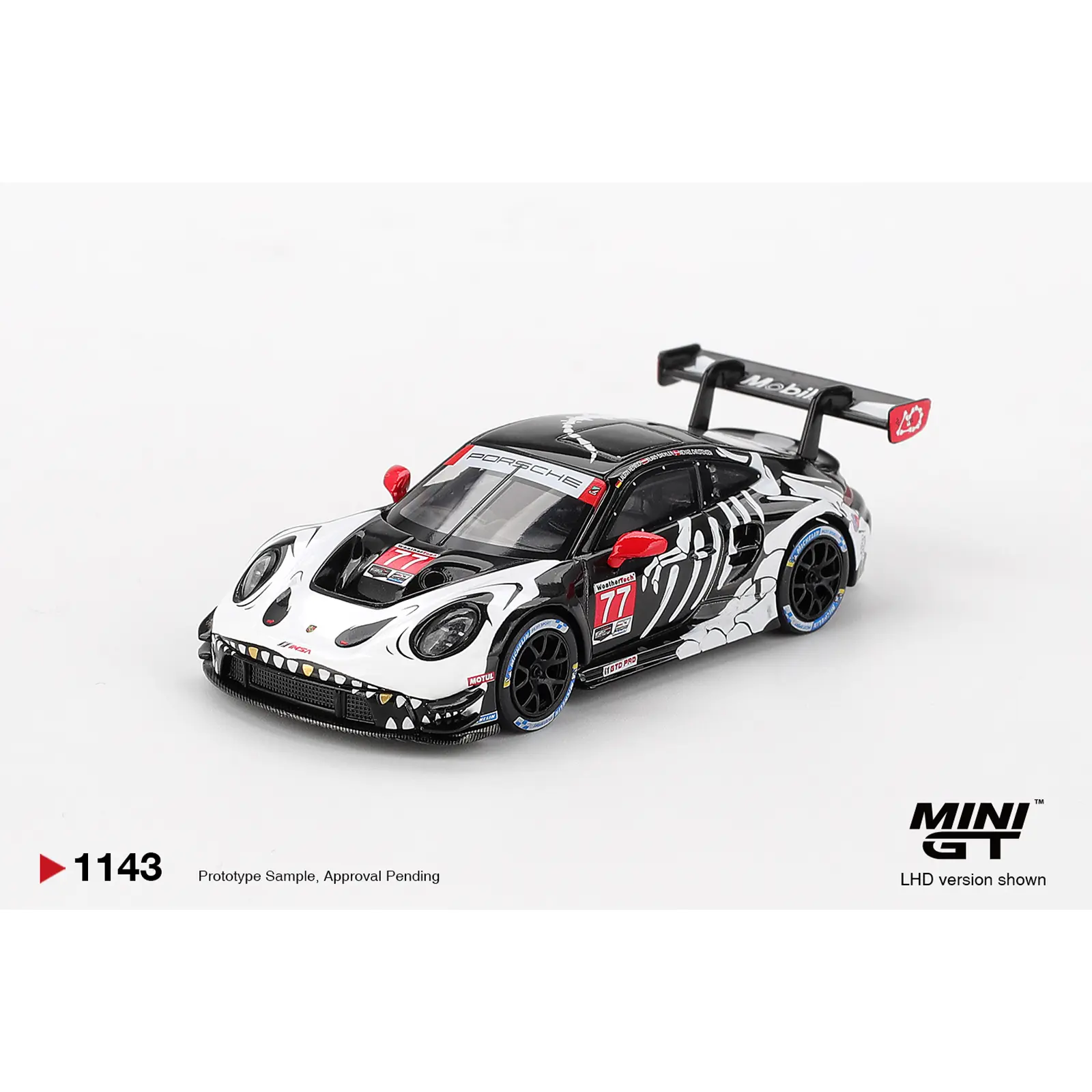 Mini GT Porsche 911 GT3 R #77 AO Racing 2025 IMSA Petit Le Mans, 1:64 Scale, Diecast Model Car