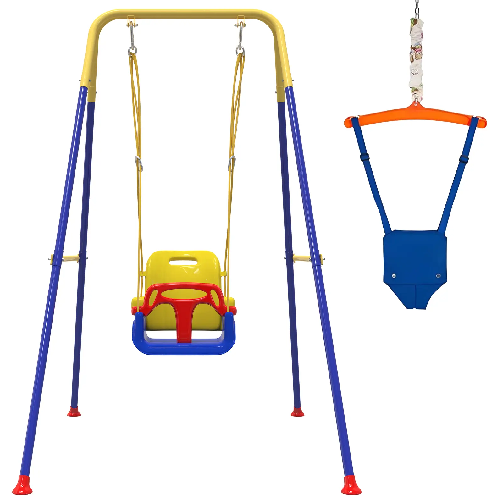 2 in 1 Toddler Swing ＆ Jumper, Swing Set for Indoor/Outdoor, Baby Jumpers and Bouncers, Easy to Assemble & Store, Suitable for Children 6 Months and Older #tiktokshopsummersale