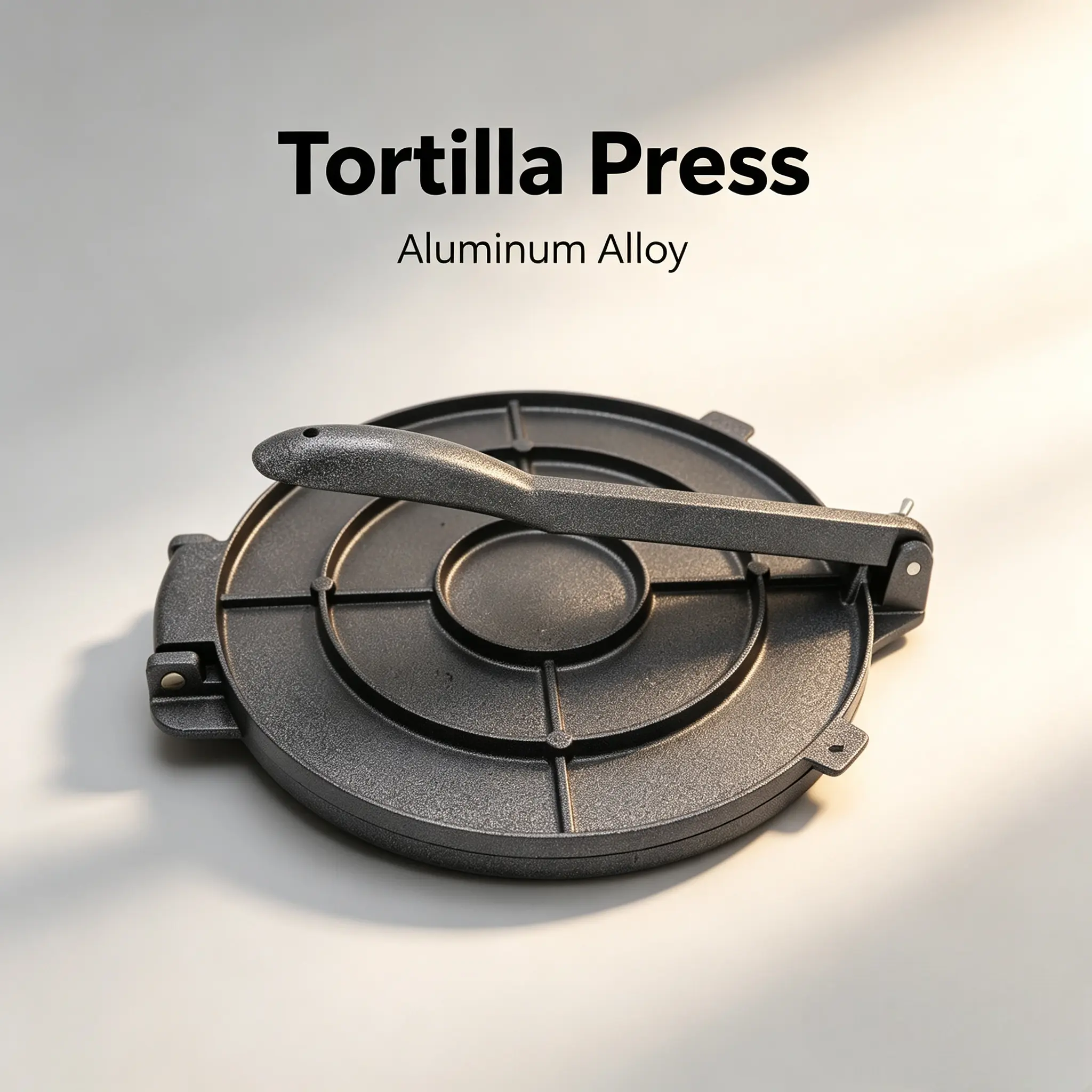 10 Inch Tortilla Press, Bare Aluminum Silver Finish, Easy Lever Design, Homemade Tortilla Flatbread & Dumpling Maker, Must-Have Home Kitchen Tool