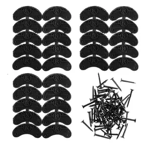 Heel Plates 30 PCS Rubber Shoe Heel Taps Repair Pads with Nails for Boots & Shoes Footwear Insoles Walking, Bedroom, Bathroom, Leather, Flat, Ballroom