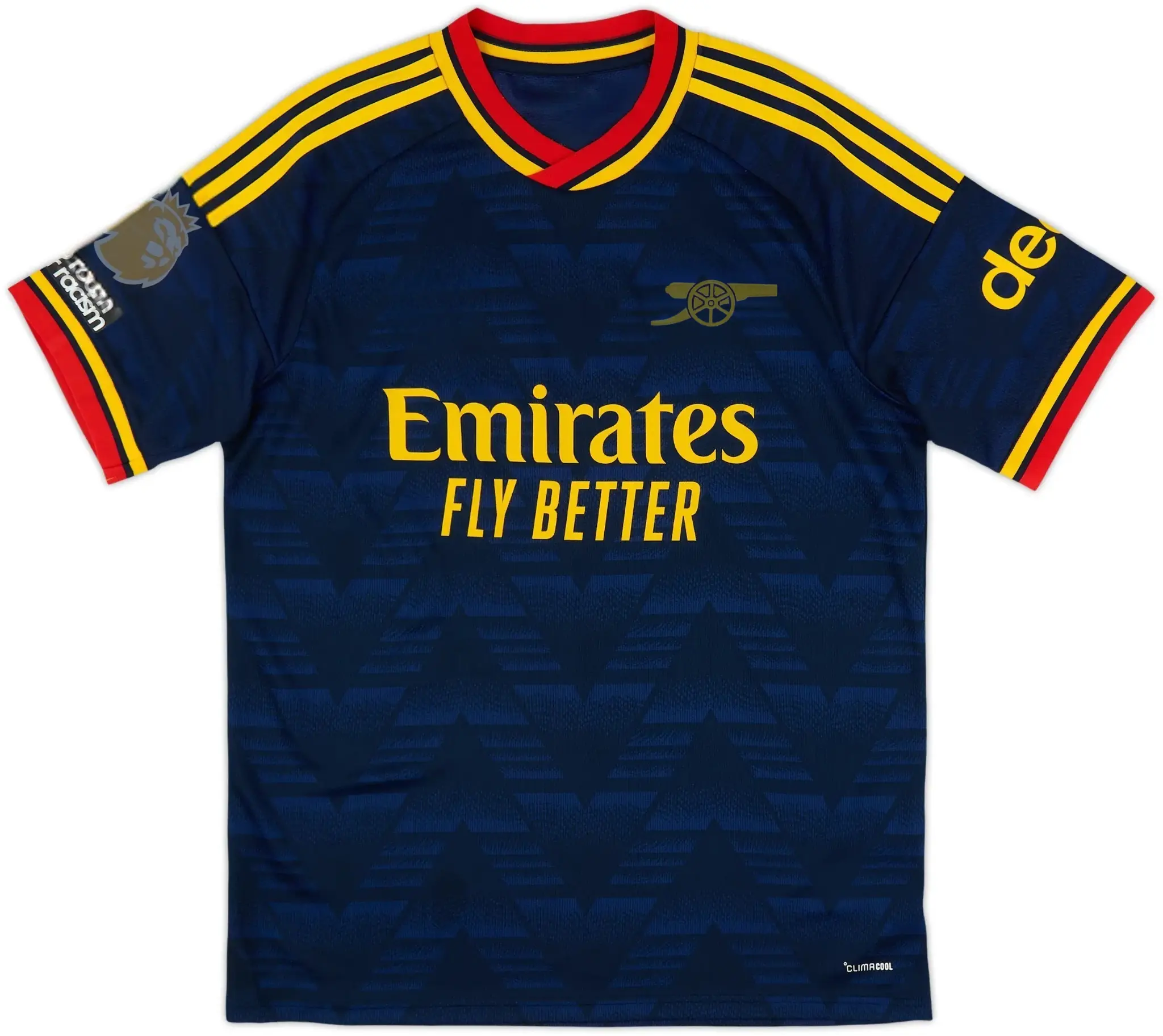 Deep Navy Yellow Zigzag Soccer Jersey, Short Sleeve Football Shirt with Center Graphic Print, Unisex Retro Match Day Fan Top and Training Sportswear for Men and Women