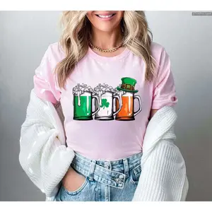 Patrick's Day Shirt, Paddy's Day Drinking Team Tee, Shamrock & Ireland Flag T-Shirt Anime Inspired Tee