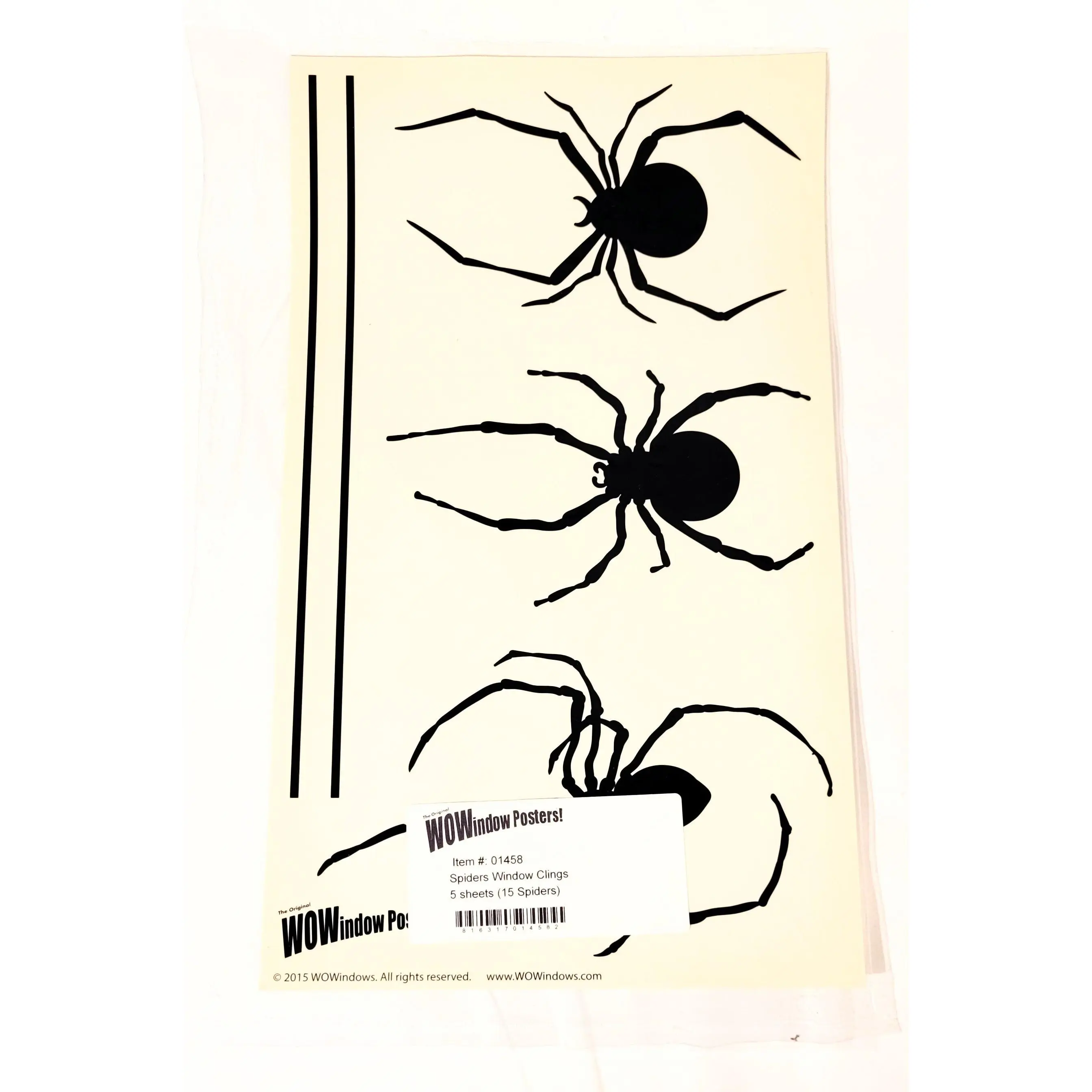 Spiders Window Clings 15 count