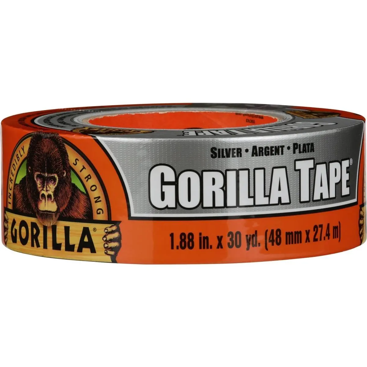 212 MAIN Silver Gorilla Adhesive Tape, 1.88 in. x 30 yd, Weatherproof Waterproof, Reinforced Back, Double Thick, Long Lasting Adhesive, Super Strong Adhesion, Indoor/Outdoor Multi-Surface for DIY Scrapbooking & Stamping, Waterproof Tape