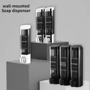 Shower Soap Dispenser, 1/2/3 Chamber Shampoo and Conditioner Dispenser, Shampoo Dispenser for Shower, Wall Mounted Shower Pump Soap Dispenser for Bathroom Kitchen Restroom