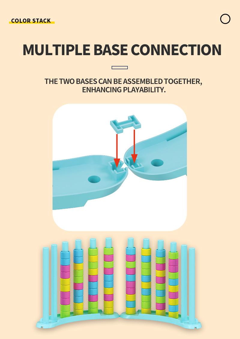 Color Stacker Challenge Puzzle  Matching Game toy  | Fun Interactive Educational Family Party Game for Kids & Adults | Premium Birthday Gift