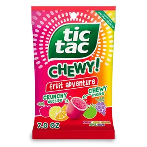 Tic Tac Chewy Fruit Adventure Candy, Fruity Chewy Bites, 7 oz Bag, Soft Texture Snack, Assorted Fruit Flavors, Packaging May Vary
