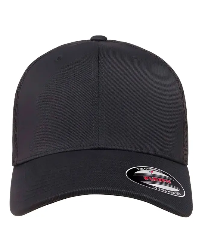 Flexfit Unisex Fitted Lightweight Baseball Cap - Breathable Mid-Profile Mesh Cap, Elastane-Infused, Plain Design for Everyday Wear, Mesh Caps