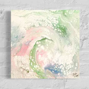 Garden Mist Awakening | 12 x 12 in | Abstract Painting