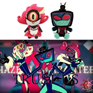 Hazbin Hotel S2 Villainous Vox Plush Toy Soft Stuffed Cartoon Doll Pillow Cute Gift for Fans Movie TV Collectible Items