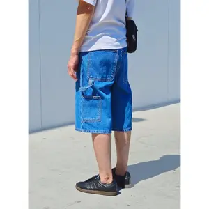 Neo Blue Baggy Carpenter Jean Shorts