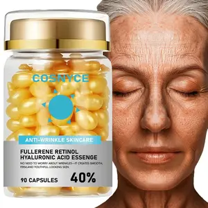 90 Capsules Hyaluronic Acid Capsules, Rich in Retinol, Smooth and Glossy, Light, Gentle and Fresh, Hydrating, Daily Moisture Care Essence