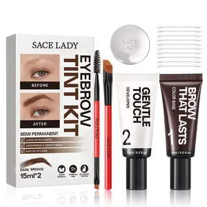 SACE LADY Eyebrow Tint Kit,Long-lasting Waterproof Sweat-proof Eyebrow Dye Paste Set,Hair Color Kit Makeup Cosmetics