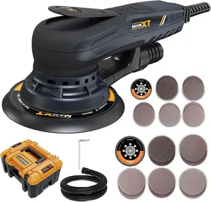 Maxxt Electric 5mm Random Orbital Sander with Tool Case Variable Speed Palm Sander Brushless Motor 5&6Inch Sanding Pads Cordless Polishing Heavy Duty