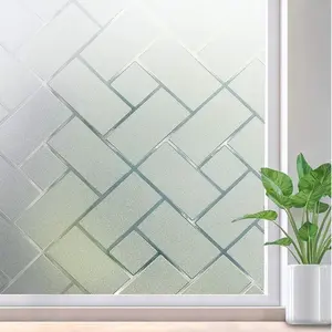 Window Privacy Film, Frosted Glass Decorative Static Cling Sticker, Sun Blocking Vinyl Covering for Home Kitchen Living Room Bathroom