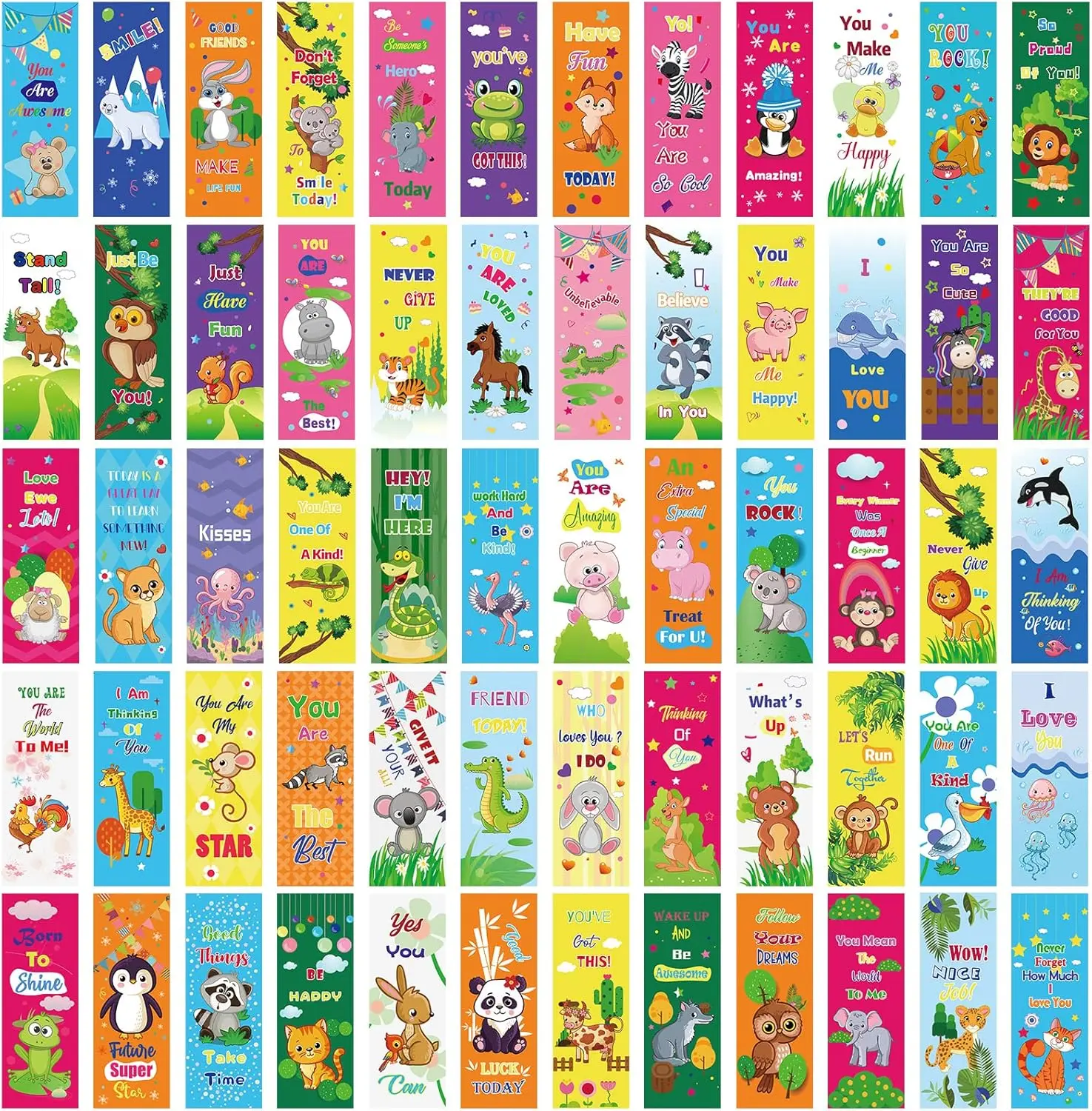 120 count Bookmarks for  Set Gifts Inspirational Motivational Paper Bookmarks Pack for Book Lovers Adults Teacher Women Funny Reading Gifts(Cartoon )