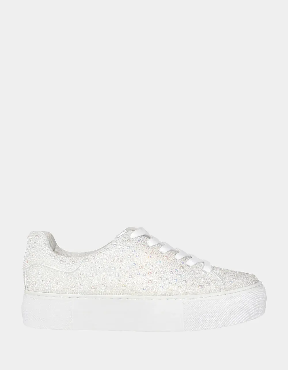 Betsey Johnson Sidny Ivory Pearl Platform Sneakers