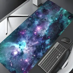 Universe Starry Sky Pattern Mouse Pad, Rectangle Gaming Mouse Pad, Office Desk Keyboard Mat for Home Office Desk, Desk Setup, Desk Accessory