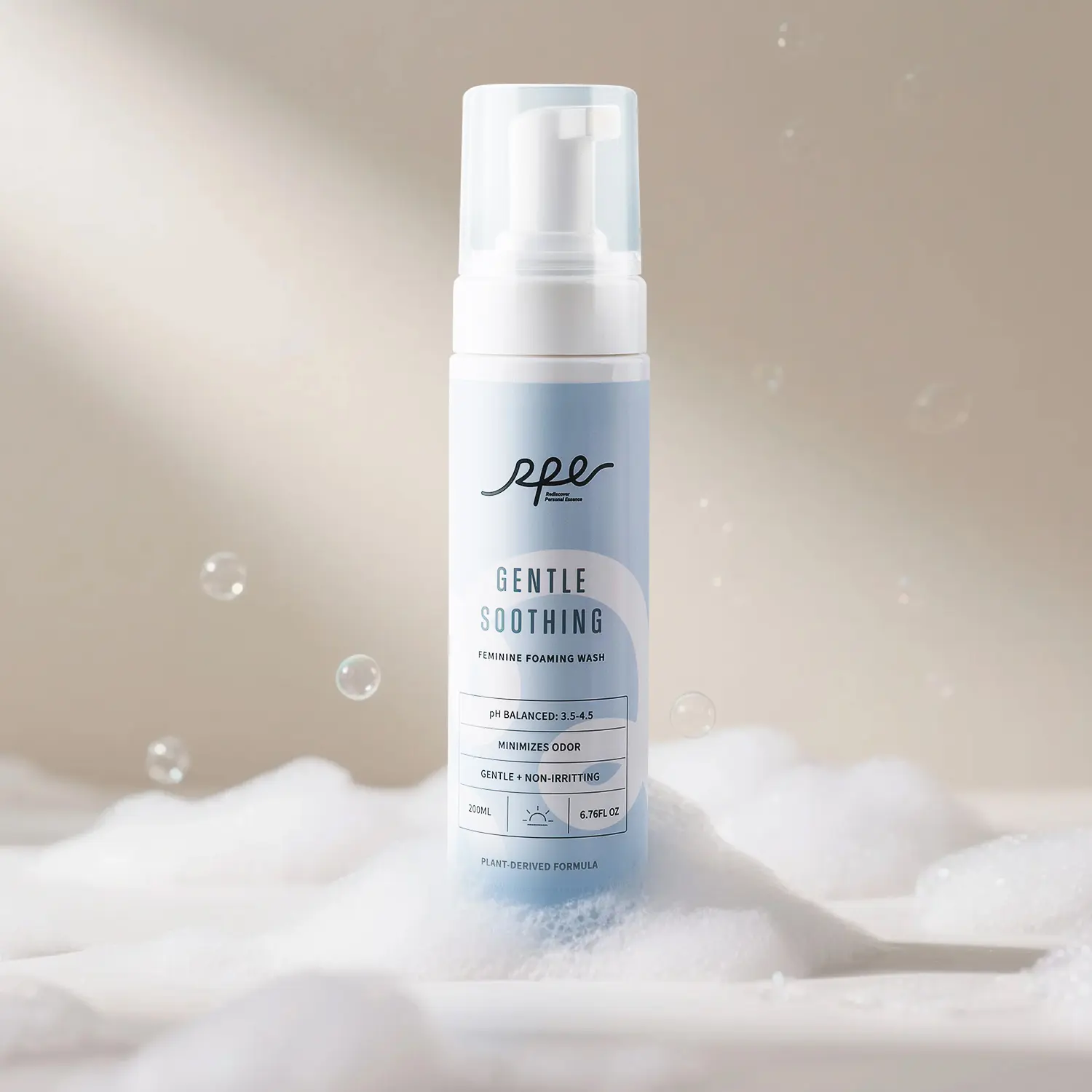 RPE Life Sensitive Soothing Foaming Feminine Wash for Women - Vaginal Reduces Odor - Ph Balance - Natural Ingredients