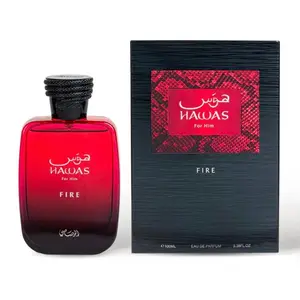 RASASI Hawas Fire Eau De Parfum Spray for Men, 3.4 Ounce - New Niche Fragrance Elegant Scent