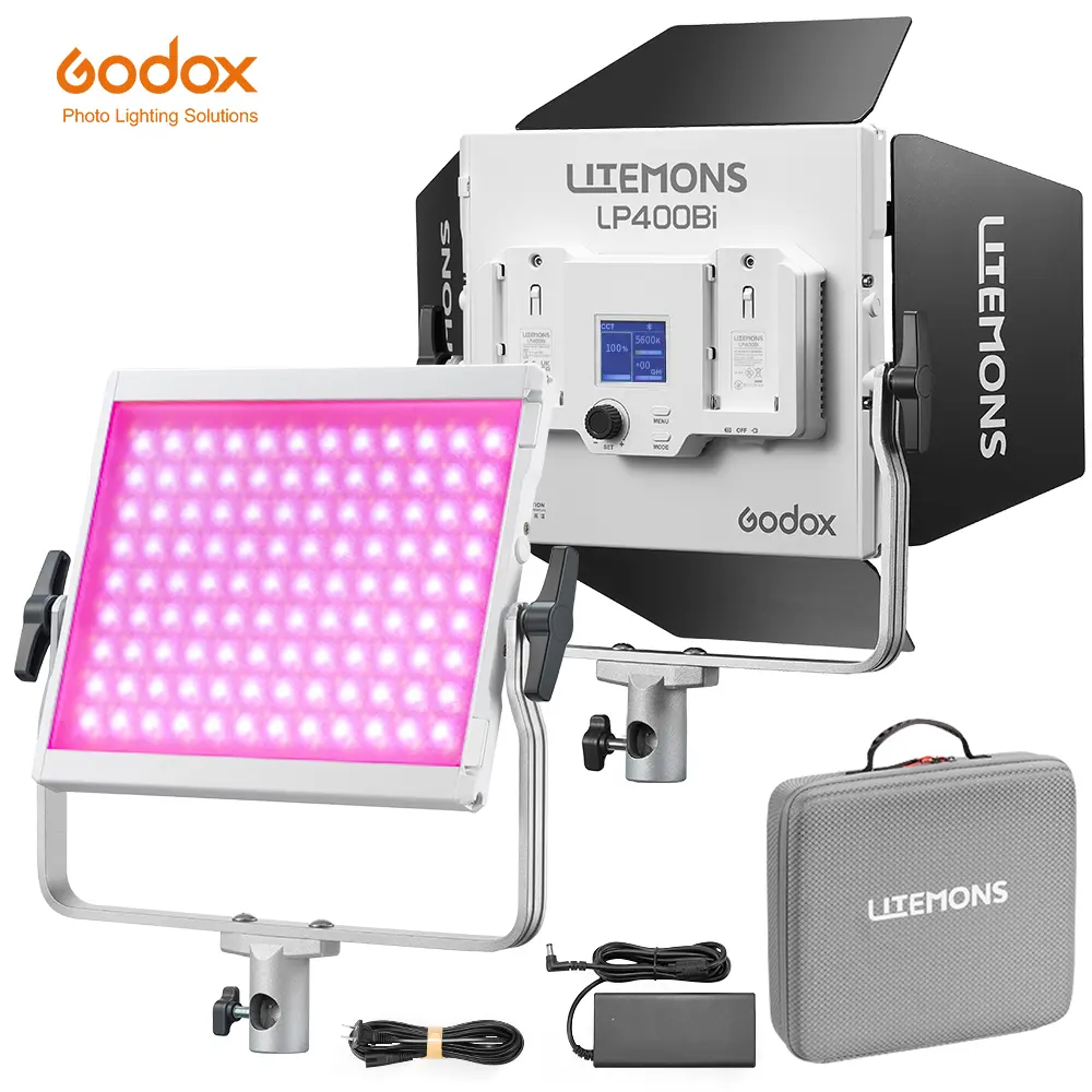 Godox LiteMons LP400Bi LED Light Panel with 400W Power, 120V Voltage, and 400W Brightness, Ideal for Photography and Video Production