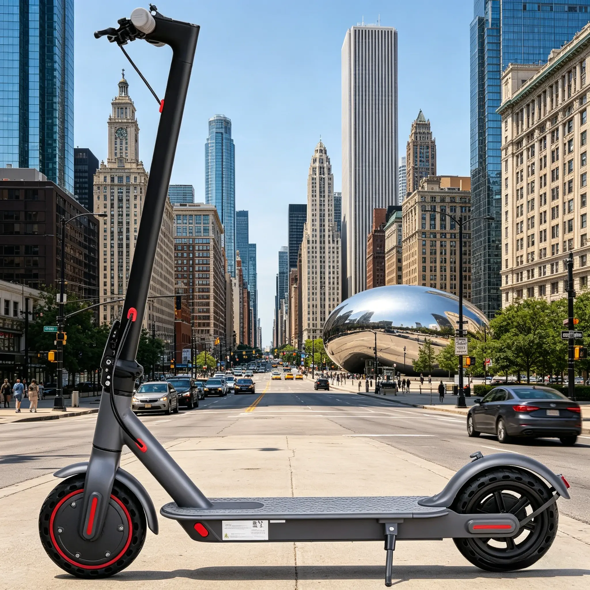 ladped Electric Scooter - 8.5 Solid Tires, 350W Motor Up to 16 Miles of Range and 19 MPH Portable Folding Commuter Scooter with and App E-Scooter 3 Speed modes school scooters.SummerWins,Father's Day Gife
