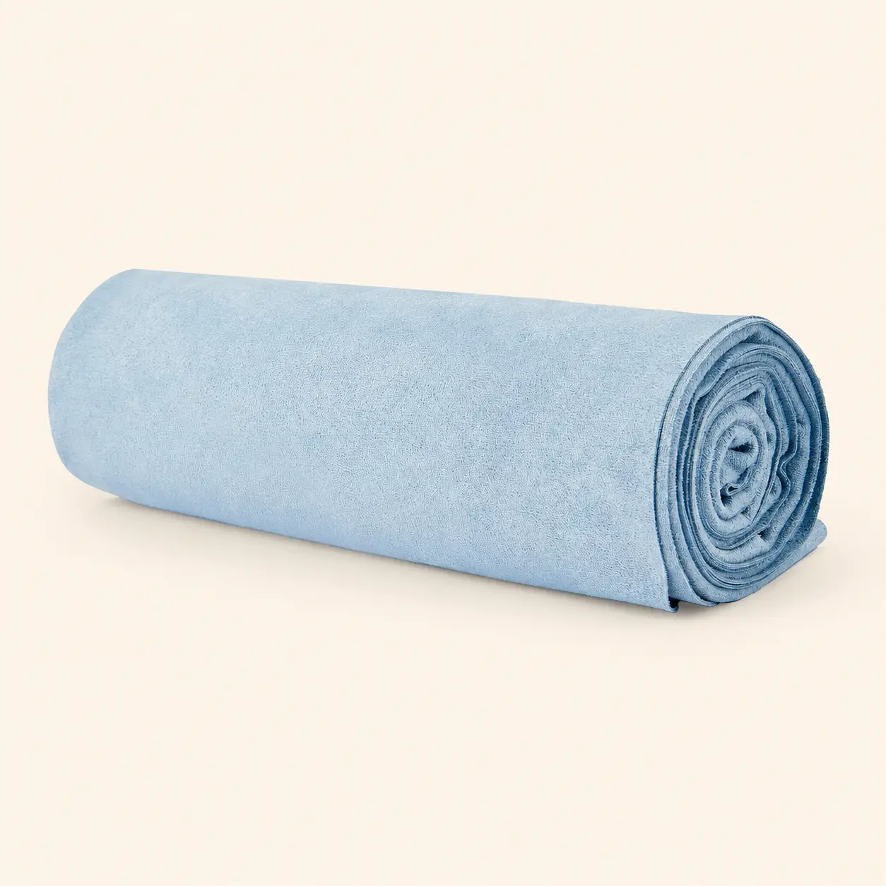 Yoga Mat Towel - Non-Slip Suede Microfiber Cover with Soft Lightweight Sweat Absorbent and Quick Dry Fabric, Perfect for Hot Yoga, Bikram and Pilates, 72" x 26" (183 x 67 cm), Baby Blue
