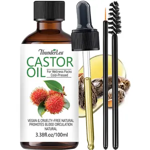 Organic Castor Oil for Hair Care, Eyelash Growth & Brow Nourishment, Moisturizing Essential Oil, Scalp Treatment Serum, Natural Beauty Solution for Men & Women