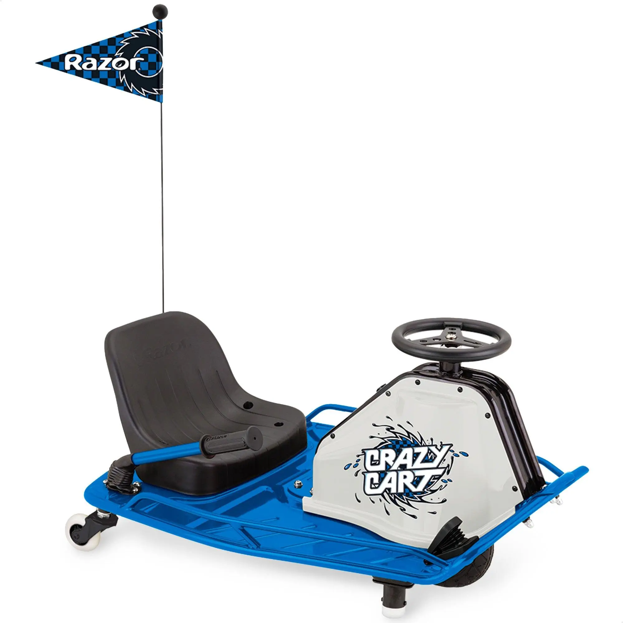 Razor High Torque Motorized Drifting Crazy Cart with Drift Bar for Adults, Blue Razor High Torque Motorized Drifting Crazy Cart with Drift Bar for Adults, Blue