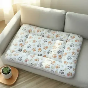 Thickened Plush Cushion, Cat Sleep Pad Dog Bed, Coral Velvet Dog Blanket Cotton Mat, Suitable for Small Medium Large Pets