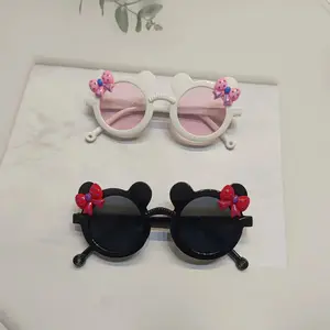2/3 pieces 2026 new cute cartoon bowknot bear ear glasses
