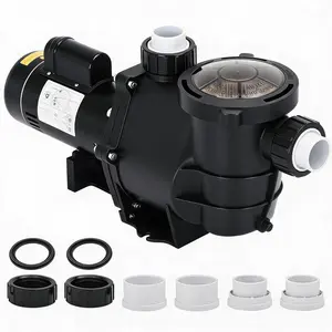 2 HP/2.5 HP High-Performance Pool Pump - 100 GPM Self-Priming Water Pump for Inground/Above Ground Swimming Pools, Heavy Duty Single Speed Motor with Large Filter Basket, Quiet & Efficient Power Pump for Spas, Hot Tubs and Garden Ponds