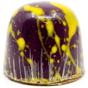 OMNIYA Galaxy Bonbon Chocolate – Purple Crystal Shell w/ Hazelnut Spread & Cookie Crumble 6oz Luxury Gift