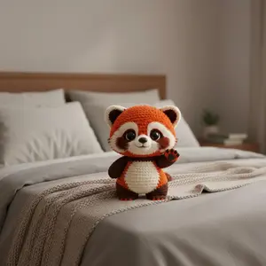 Animal Raccoon Crochet Amigurumi Kit, DIY Crochet Set for Beginners, Handmade Crochet Tutorial Pdf, Crochet Gifts, Creative Gift for Craft Lovers