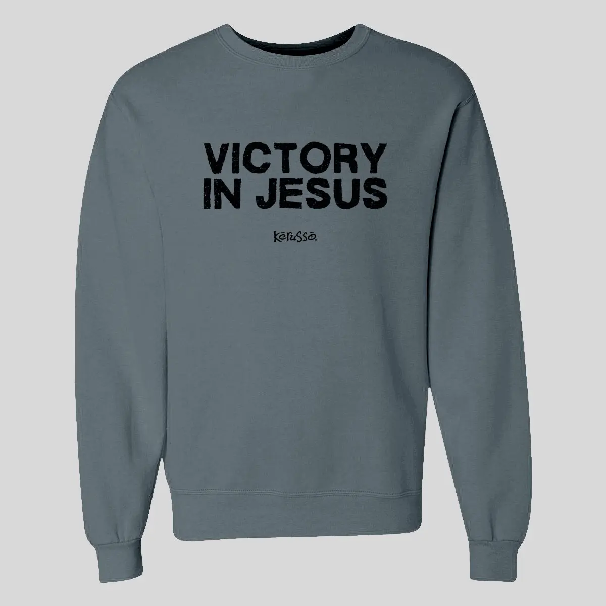 Kerusso Unisex Classic Christian Sweatshirt Victory In Jesus