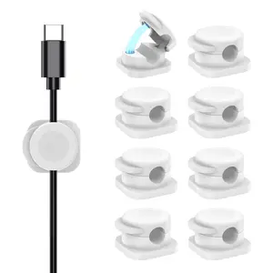 GuMosh Magnetic Cable Clips, Cord Holder, Desk Cable Management with Enhanced Adhesive  for Office Desk Nightstand Wall Car