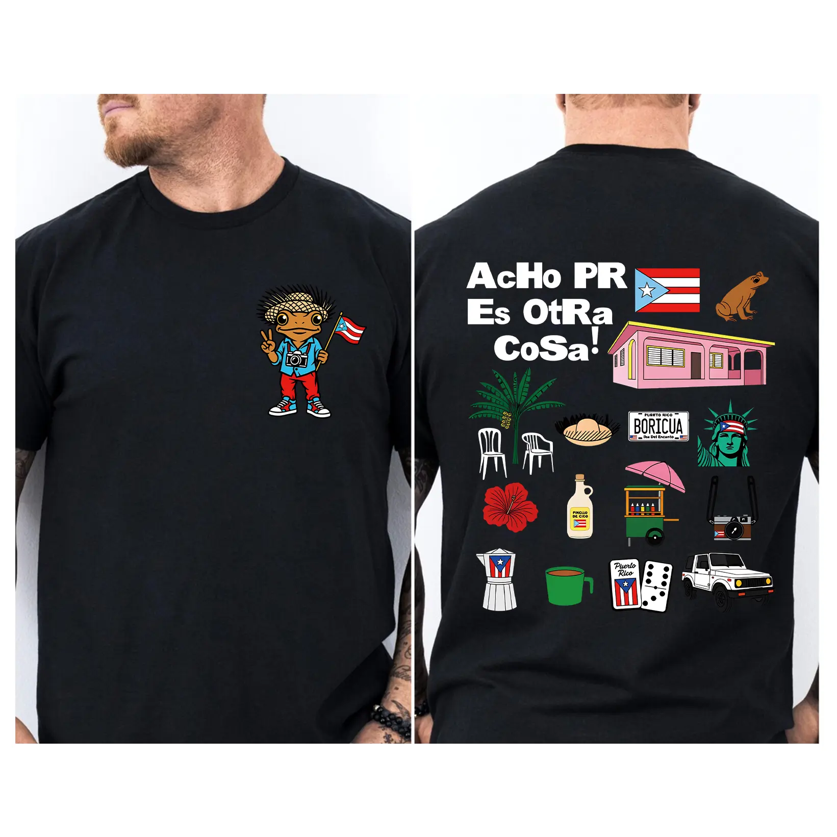 100% Cotton Unisex 2026 DTMF Concert Tour Tee, Acho PR Es Otra Cosa Bowl T-Shirt, Puerto Rico Sapo Boricua Shirt, Puerto Rico Mi Patria Tee Fabric