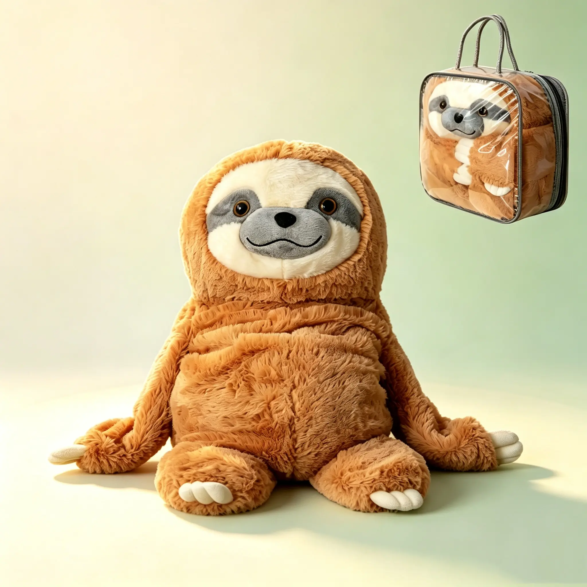 Weighted Stuffed Animal for Anxiety | Calming & Comforting 5 Lbs | Weighted Plush Animal Sloth | Anxiety Stuffed Animals for Adults & Kids | Carrying Bag Included | Machine Washable Weighted Plushie